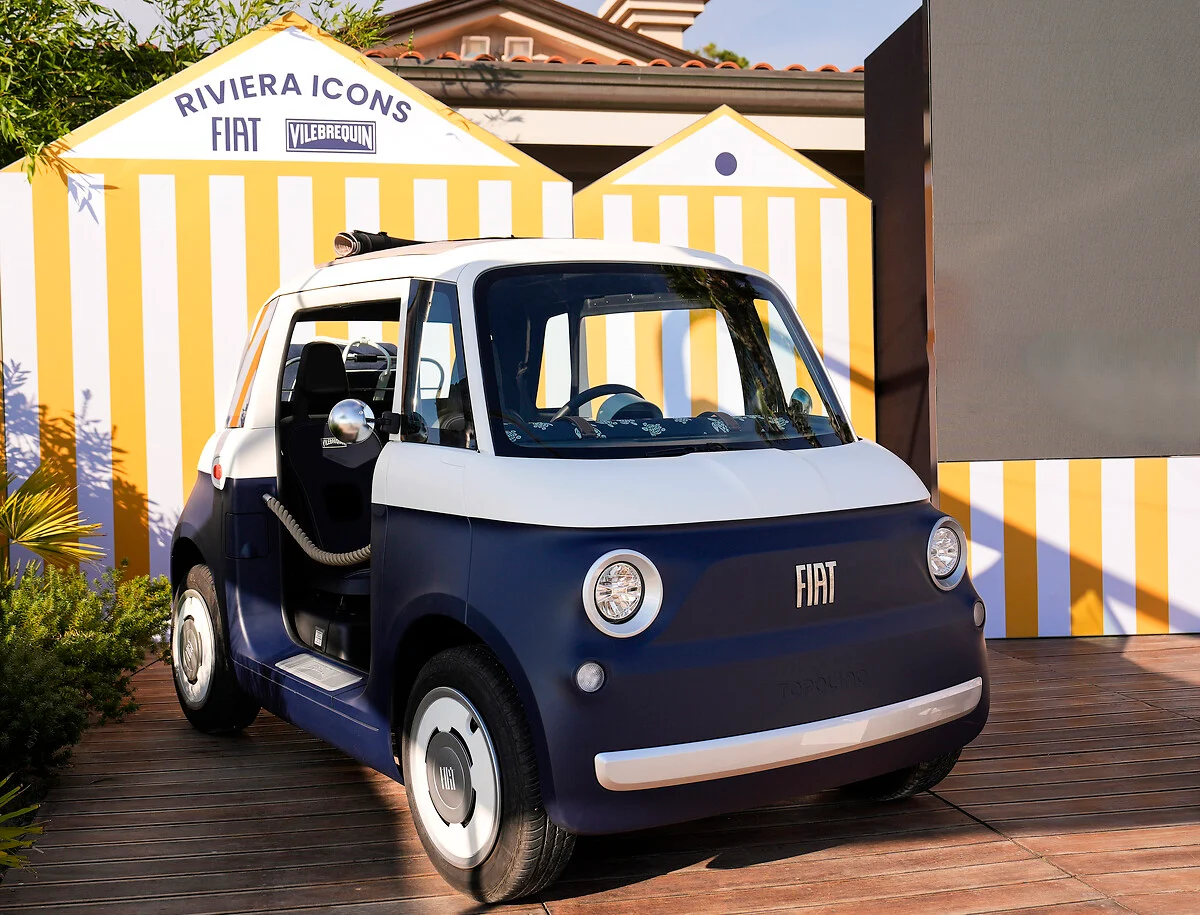 Fiat collaborates with Vilebrequin to eliminate the last beach car, the Fiat Topolino elbow tree